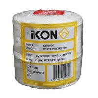  IKON - White Polyester Butchers Twine 400m Roll