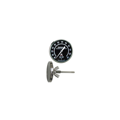 Tel-Tru -  Black Dial Thermometer 2" Dial 2.13" Stem Length - 650F