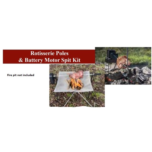 OUTDOOR MAGIC – Rotisserie with spit Poles Battery Pack 