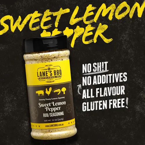 LANE'S - SWEET LEMON PEPPER  Rub/Seasoning 283g